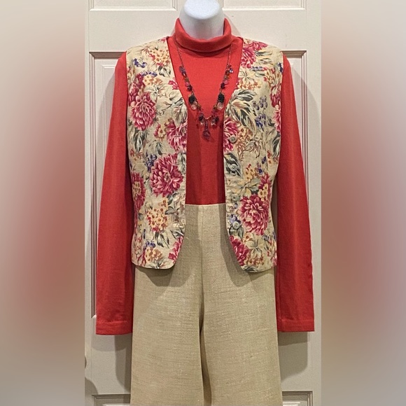 Ralph Lauren black label oatmeal linen capris pants